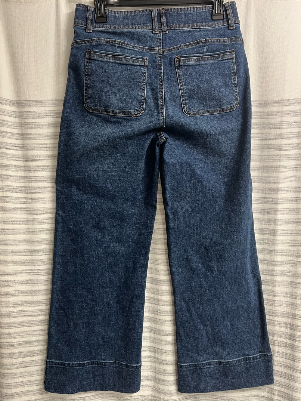 Draper James RSVP cropped Dark Blue Wide-Leg Women’s Jeans - Picture 5 of 5